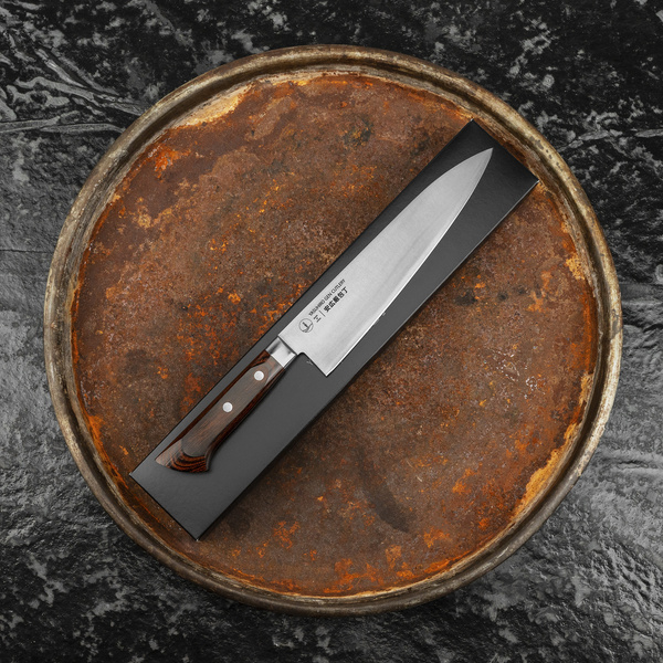 Yasuhiro Gen Shirogami#2/SS Mahogany Nóż Szefa kuchni 21 cm