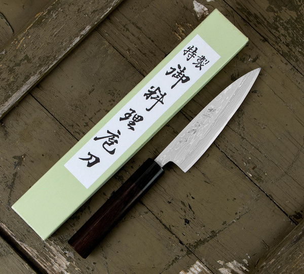 Hideo Kitaoka Shirogami#2 Satin Nóż Kaisaki 12cm