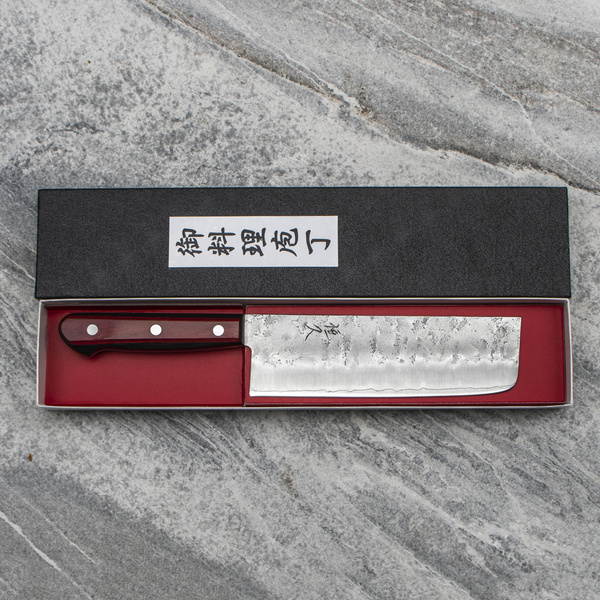 Tsunehisa Gingami Red/Black Nóż Nakiri 16,5 cm