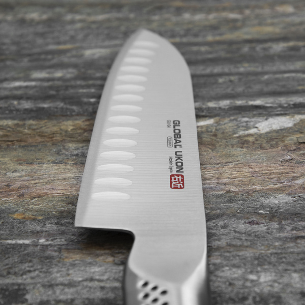 Global Ukon Nóż Santoku żłobiony 18,5 cm