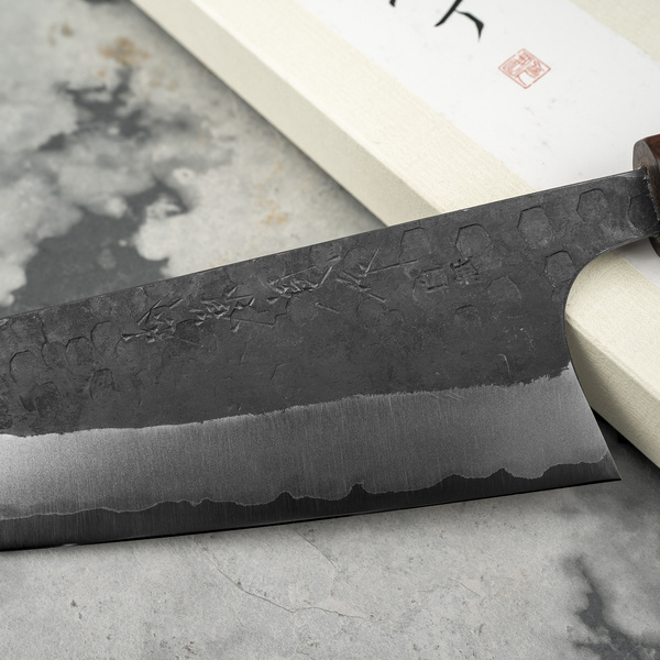 Matsubara Shirogami#1/SS Kurouchi Hammered Nóż Szefa kuchni 20 cm