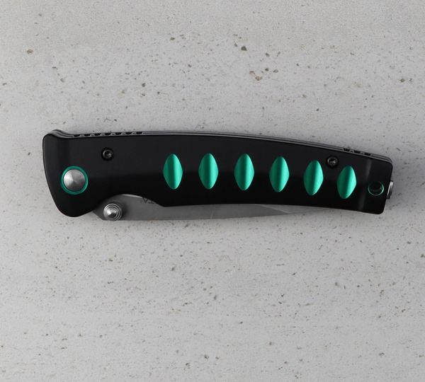 Nóż składany Mcusta Katana VG-10 Black/Green 8,5 cm