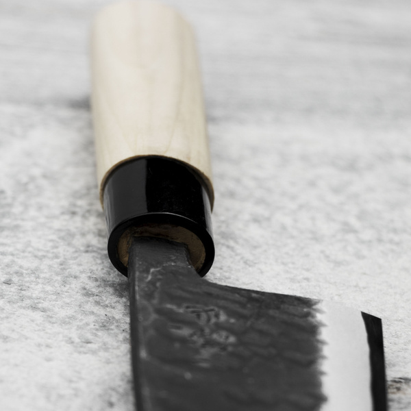 Ittetsu Forge Black Shirogami#2 Nóż Deba 16,5 cm Leworęczny