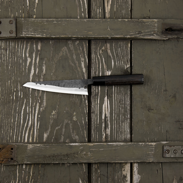 Motokyuuichi Shirogami#2 Hammered Nóż Honesuki 15 cm