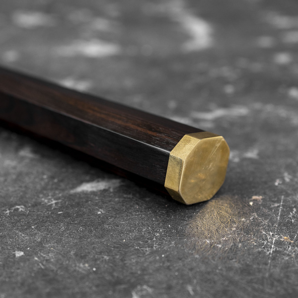 Yu Kurosaki Kokusen Brass Aogami Super/SS Nóż Bunka 17 cm