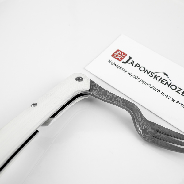 Takeshi Saji SG2 Black Damascus Micarta Składany Widelec