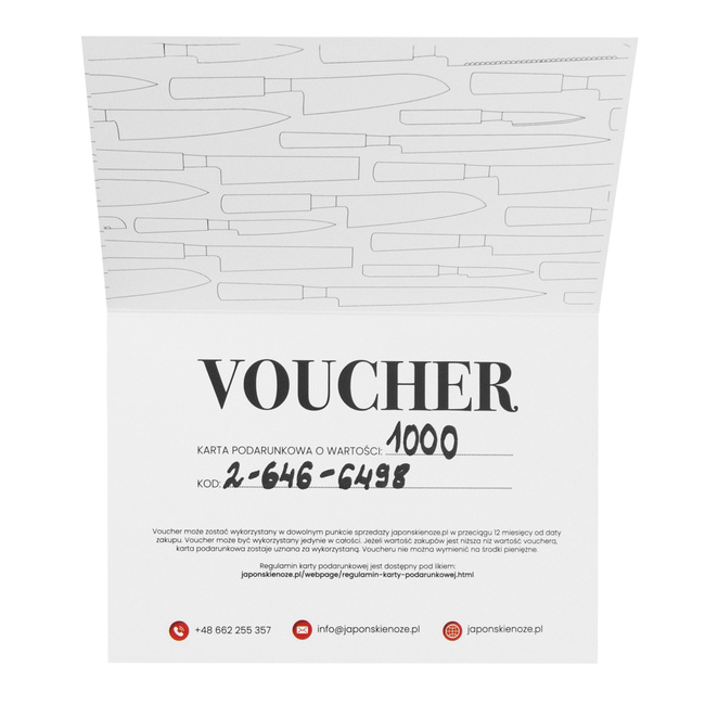 Voucher prezentowy na zakup - kwota do wyboru