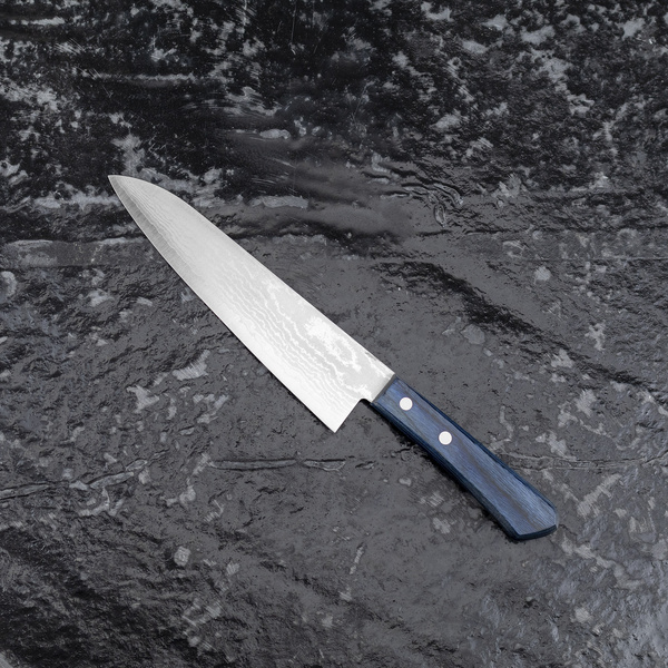 Shigeki Tanaka VG-10 Damascus Blue Nóż Szefa kuchni 18 cm