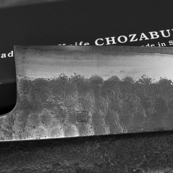 Chozaburo Wakui Shirogami#2/SS Nóż Santoku 17 cm