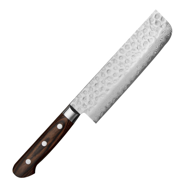 Tsunehisa VG-10 Damascus Brown Nóż Nakiri 16,5 cm