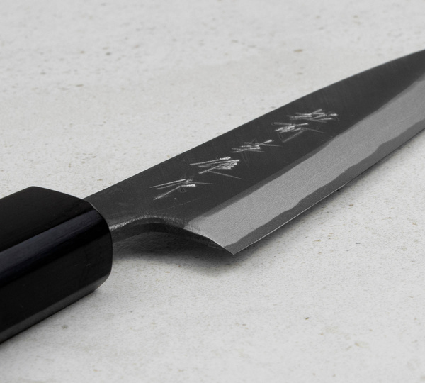 Hideo Kitaoka Shirogami Black Oktagon Nóż Kaisaki 12 cm
