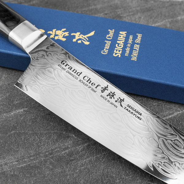 Sakai Takayuki Seigaiha Bohler N685 Damascus Nóż Szefa kuchni 21 cm