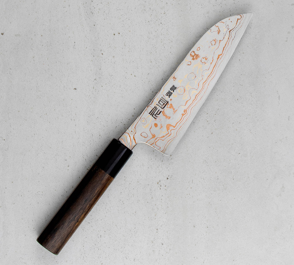 Hinoura Color Damascus VS2 Nóż Santoku 16,5 cm