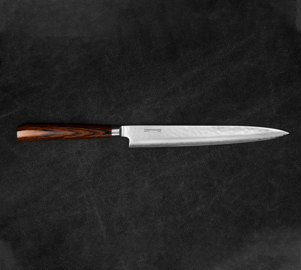 Tamahagane Tsubame Brown VG-5 Nóż Sujihiki 24 cm