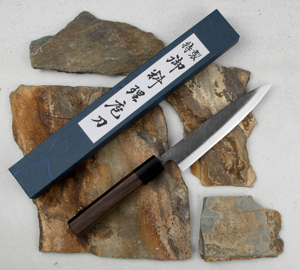 Hideo Kitaoka Shirogami Black Oktagon Nóż Kaisaki 15 cm