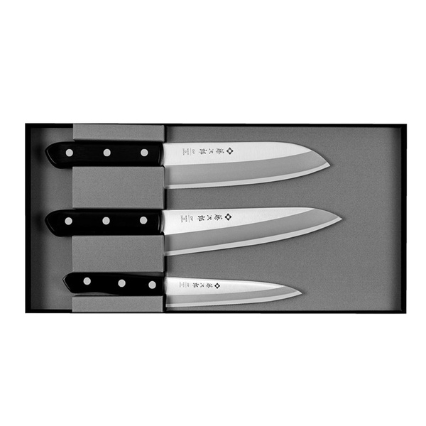 Tojiro DP3 Eco Zestaw Nóż Szefa kuchni + Santoku + uniwersalny