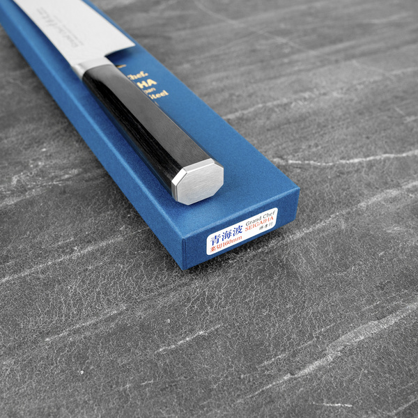 Sakai Takayuki Seigaiha Bohler N685 Damascus Nóż Nakiri 16 cm