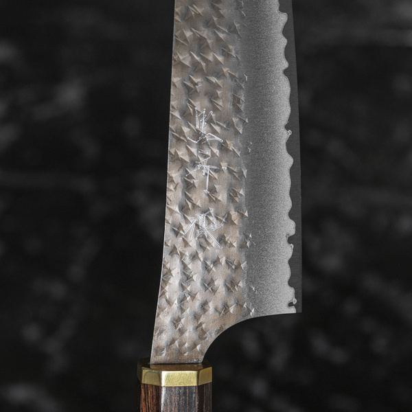 Yu Kurosaki Kokusen Brass Aogami Super/SS Nóż Bunka 17 cm