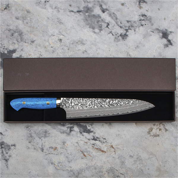 Yoshimi Kato SG2 Turquoise Nóż Szefa kuchni 21 cm