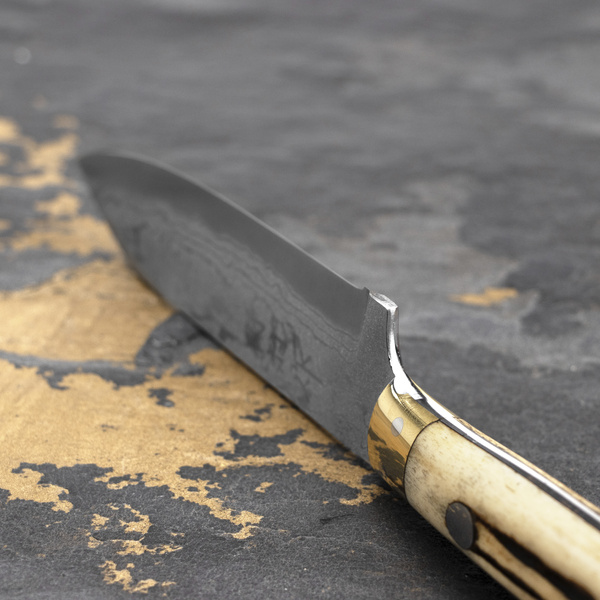 Ryo Nomura Shirogami#2 Damascus DropPoint WB
