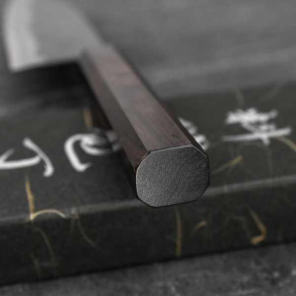Hatsukokoro Sumi Aogami#2/Iron Kurouchi Nóż Santoku 16,5 cm