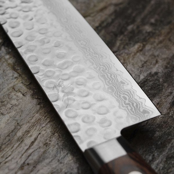 Tsunehisa VG-10 Damascus Brown Nóż Nakiri 16,5 cm