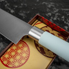 Satake Macaron Blue Nóż Santoku 17 cm