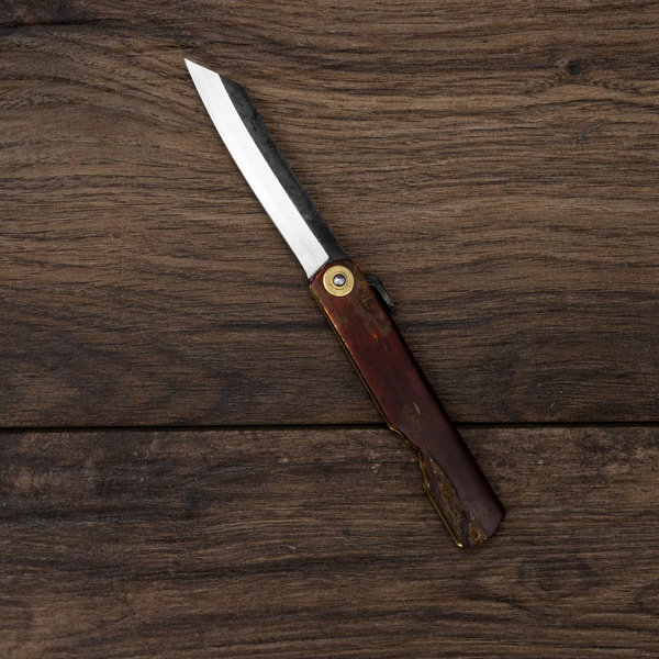 Nóż kieszonkowy Higonokami Kanekoma Kaba Kora Wiśni Aogami#2 8 cm