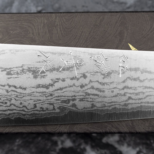 Shigeki Tanaka VG-10 Damascus Blue Nóż Szefa kuchni 18 cm
