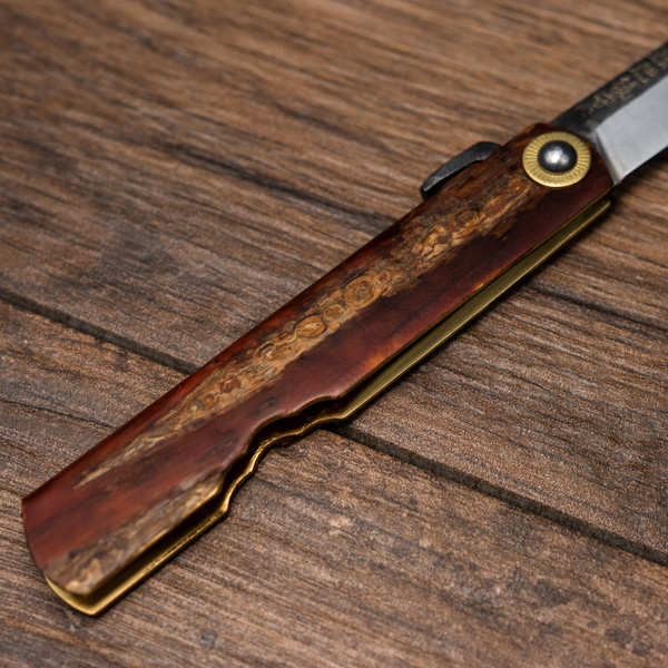 Nóż kieszonkowy Higonokami Kanekoma Kaba Kora Wiśni Aogami#2 8 cm