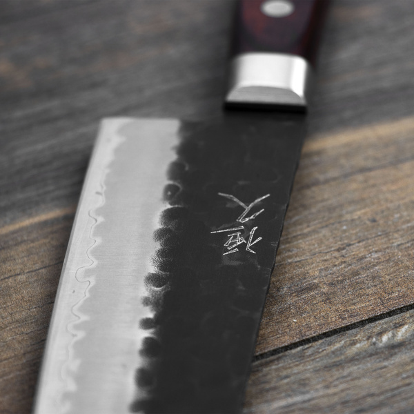Tsunehisa Aogami Super/SS Kurouchi Red Nóż Santoku 18 cm