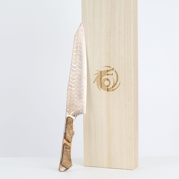 Dew Hara Saku#20 Shadow VG-10 Damascus Nóż Santoku 18 cm
