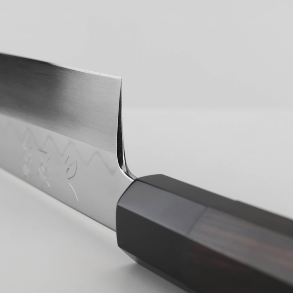 Satoshi Nakagawa Shirogami#3 Honyaki Mirror Nóż Kiritsuke Gyuto 24 cm