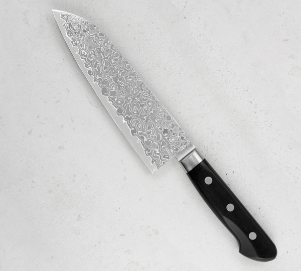 Tsunehisa AUS10 Damascus Nóż Santoku 17 cm