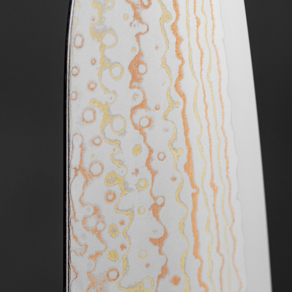 Mcusta Zanmai Phoenix Black Limited VG-10W Damascus Nóż Santoku 18 cm