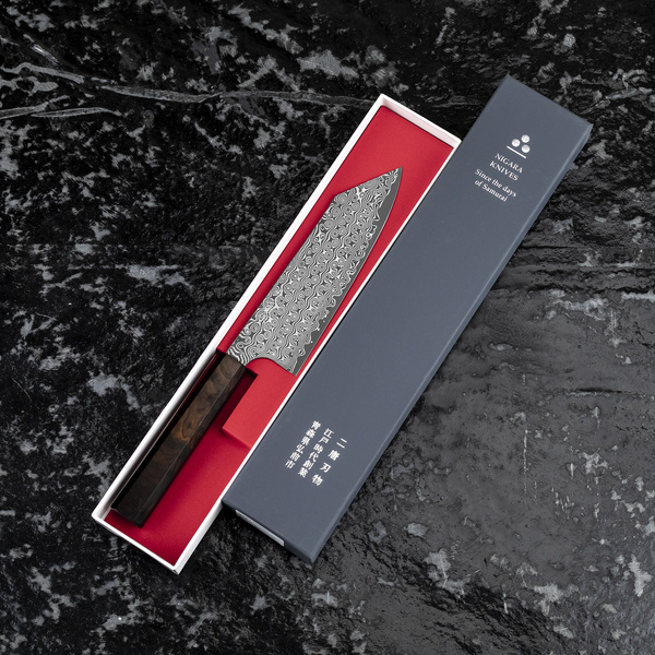Nigara Hamono Anmon SG2 Damascus Nóż Bunka 17 cm