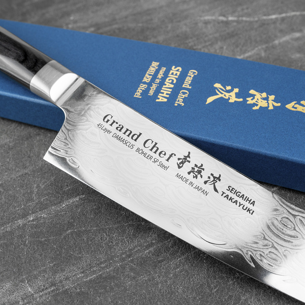 Sakai Takayuki Seigaiha Bohler N685 Damascus Nóż Szefa kuchni 24 cm