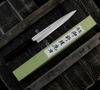 Hideo Kitaoka Shirogami Satin Damascus Nóż Yanagiba 21 cm