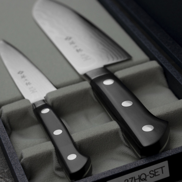 Tojiro DP37 Zestaw Nóż Santoku 17 cm + uniwersalny 12 cm