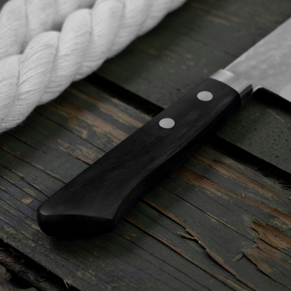 Kunio Masutani VG-10 Hammered Damascus Nóż Santoku 17 cm