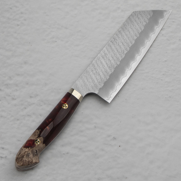Nigara Hamono SG2 Limited Red Nóż Kiritsuke Nakiri 18 cm