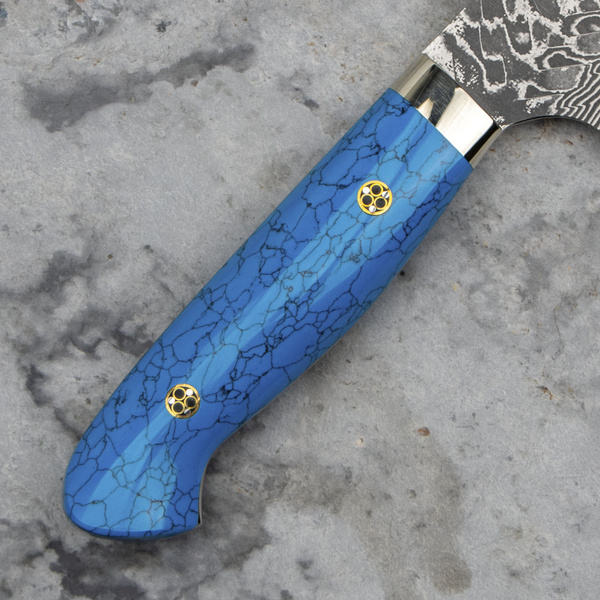 Yoshimi Kato SG2 Turquoise Nóż Szefa kuchni 21 cm