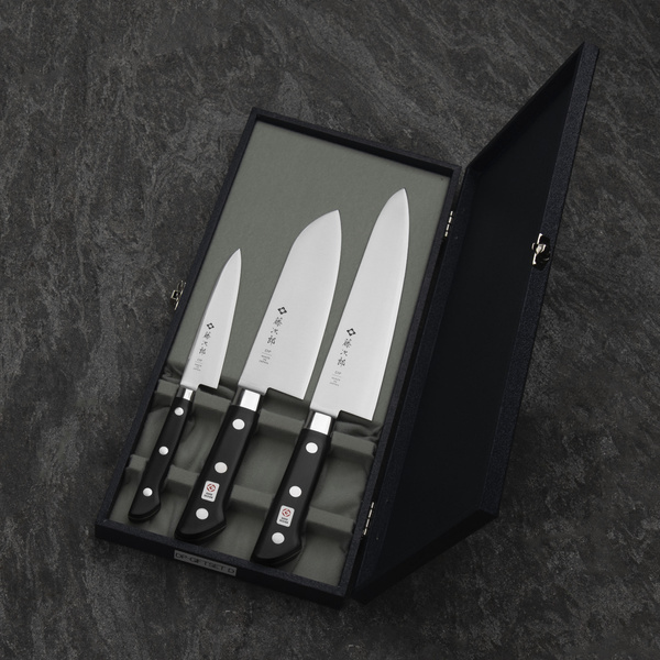 Tojiro DP3 Zestaw Nóż Uniwersalny 12 cm + Santoku 17 cm + Szefa kuchni 21 cm