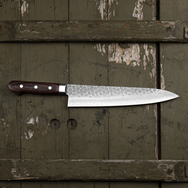 Tsunehisa VG-10 Damascus Brown Nóż Szefa kuchni 24 cm