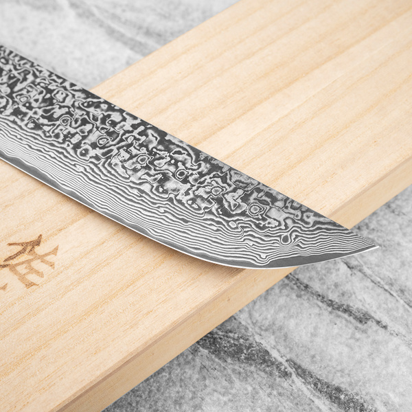 Takeshi Saji BTQ Black R-2 Damascus Nóż Sakimaru 25 cm