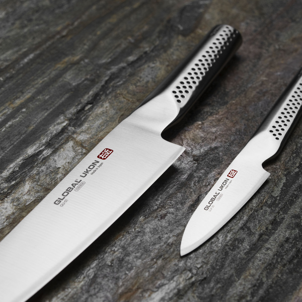 Global Ukon Zestaw Nóż Szef kuchni 20 cm + Nóż do obierania 9 cm