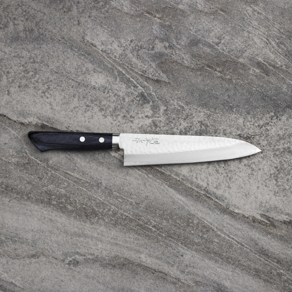 Kunio Masutani VG-10 Hammered Blue Damascus Nóż Szefa kuchni 18 cm