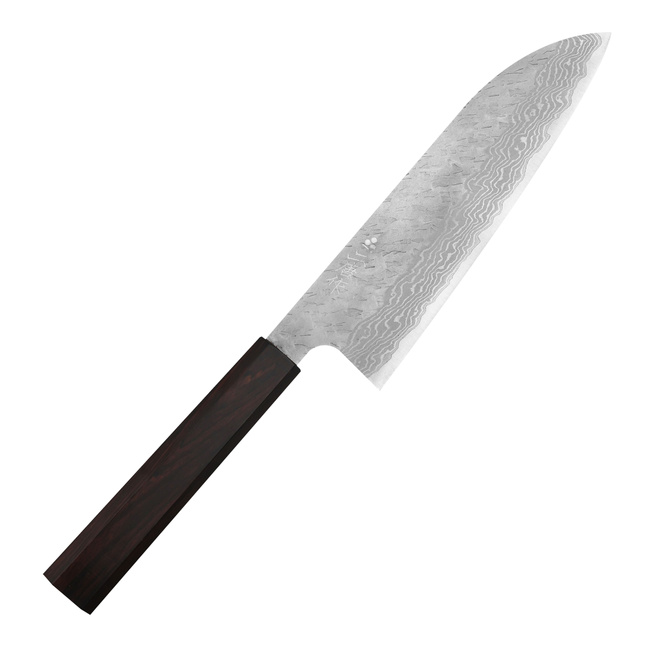Nigara Hamono Mokutan VG-10 Damascus Nóż Santoku 16,5 cm