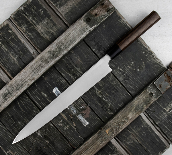 Hideo Kitaoka Shirogami Black Oktagon Nóż Yanagiba 30 cm