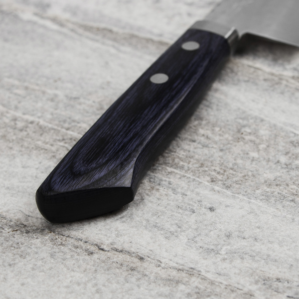 Kunio Masutani VG-10 Hammered Blue Damascus Nóż Santoku 17 cm